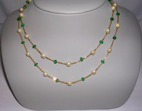 Pearl/Emerald Necklace