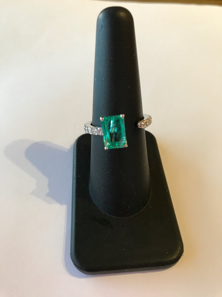 Paige/Beverly Collaboration on emerald/diamond ring