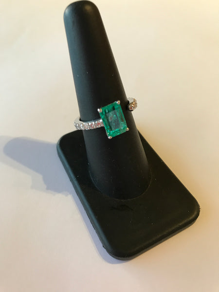 Paige/Beverly Collaboration on emerald/diamond ring