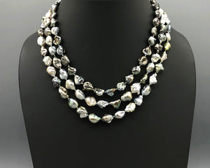 Platinum Keshi  Pearl Choker