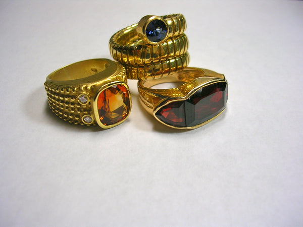 Sapphire Chevron Estate Ring