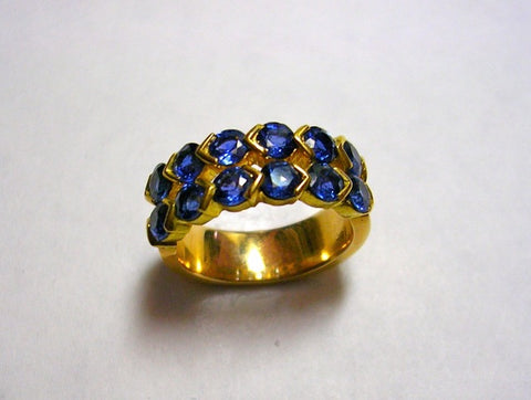 Sapphire Chevron Estate Ring