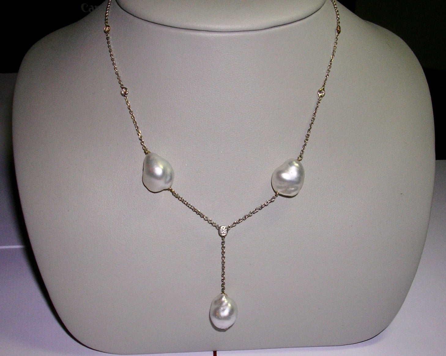 Trifecta South Sea Pearl "Y" Necklace