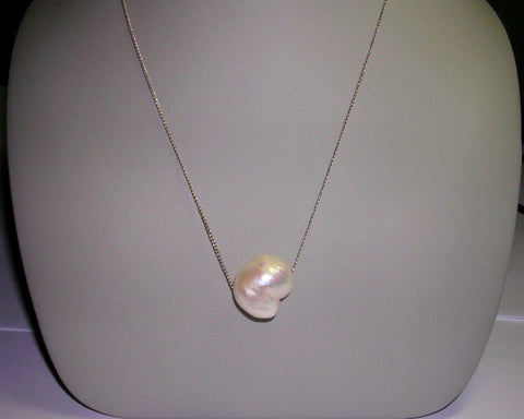 Heart Shaped Fresh Water Pearl Necklace