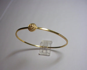 Bangle Bracelet With Diamond Snail Motif