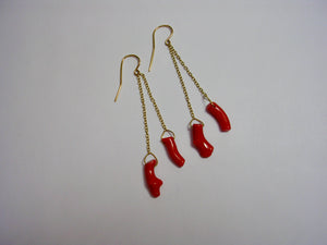 Branch Coral Dangling Earrings
