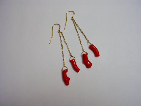 Branch Coral Dangling Earrings