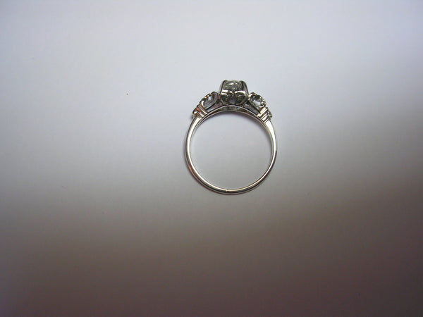 Diamond Engagement Ring With Flower Motif