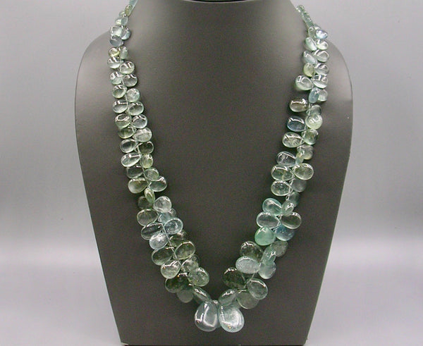 Moss Aquamarine Tumbled Necklace
