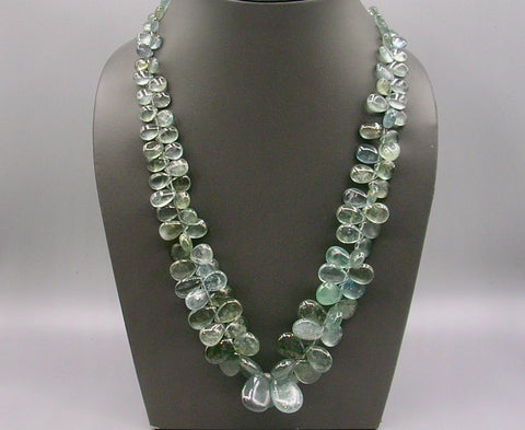Moss Aquamarine Tumbled Necklace