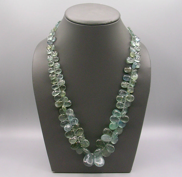 Moss Aquamarine Tumbled Necklace