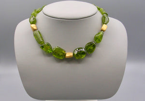 Tumbled Peridot Choker