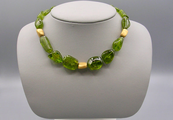 Tumbled Peridot Choker