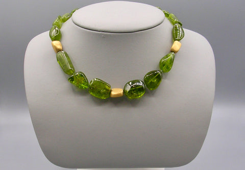 Tumbled Peridot Choker