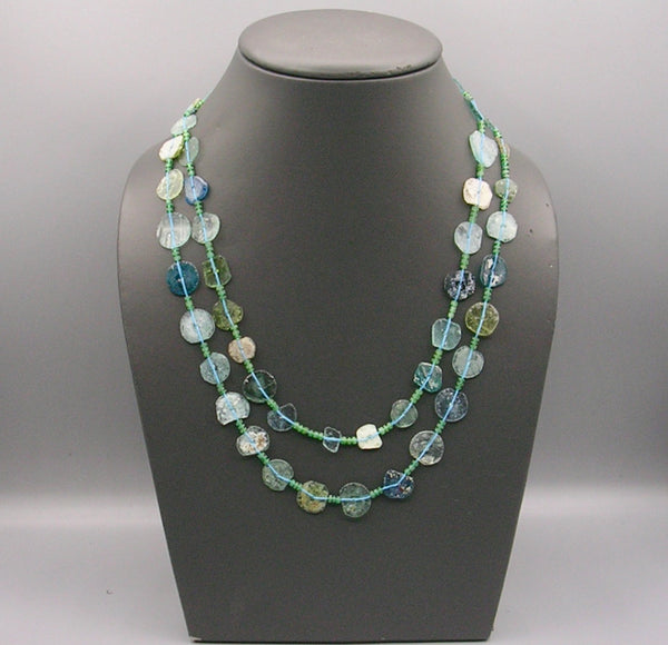 Sliced Roman Glass Necklace