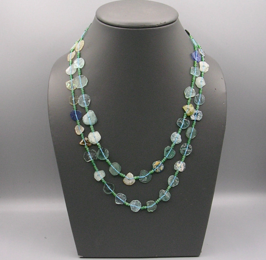 Sliced Roman Glass Necklace