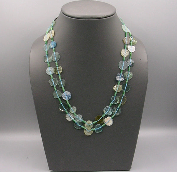 Sliced Roman Glass Necklace