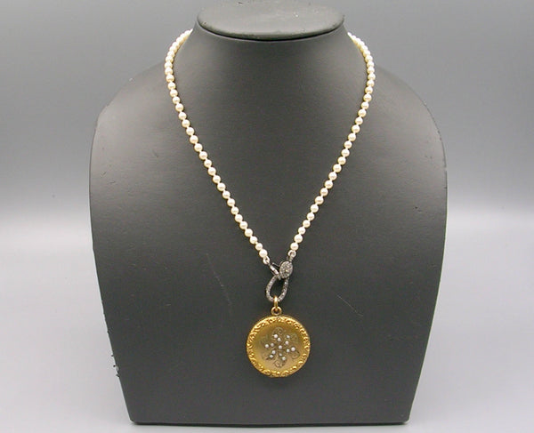 Antique Round Seed Pearl Locket