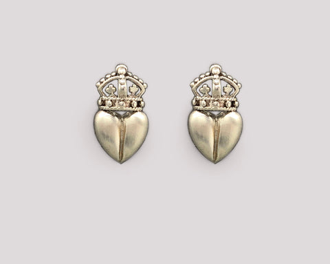 Royal Crown Heart Earrings