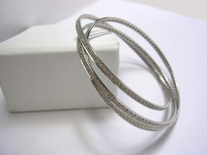 Triple Rolling Diamond Bangle