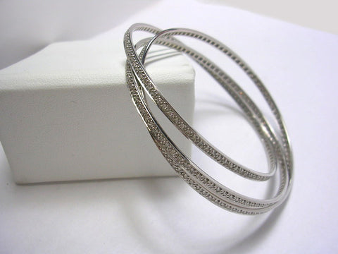 Triple Rolling Diamond Bangle