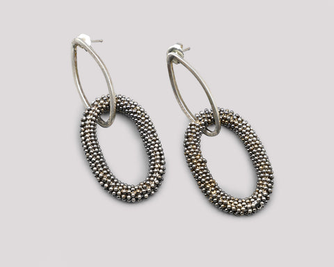 Textured Double Hoops