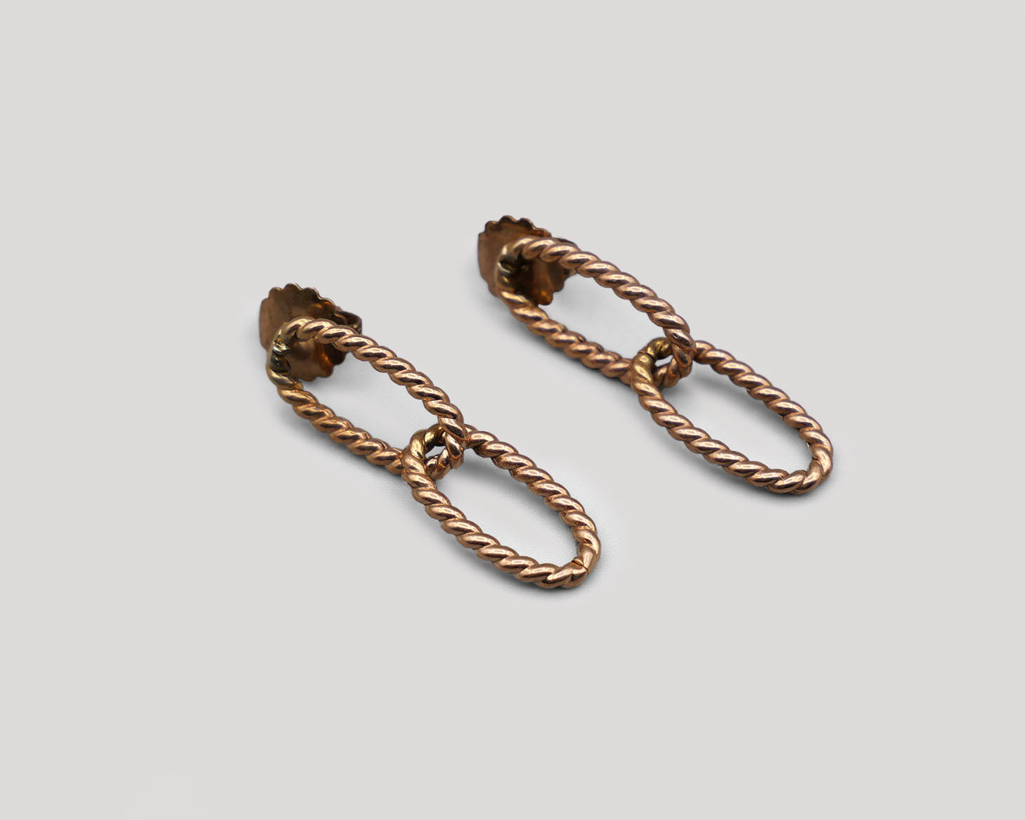 Double Twist Link Earrings