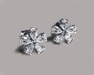 Pear Shaped Diamond Earrings