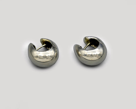 Sterling Silver Huggies - Rose Gold