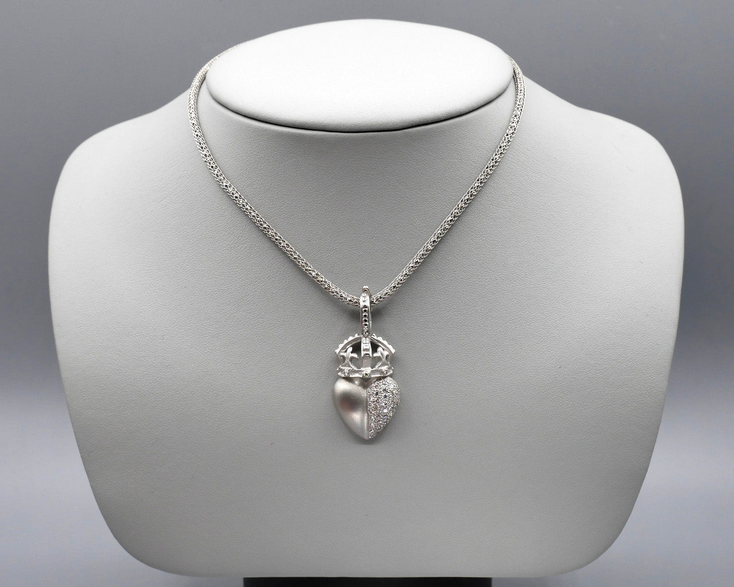 Crown/Heart Pendant Necklace