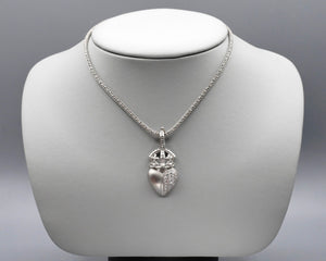 Crown/Heart Pendant Necklace