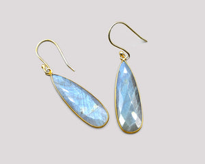 Rainbow Moonstone Drop Earrings