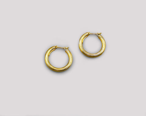 Striated Medium Hoops