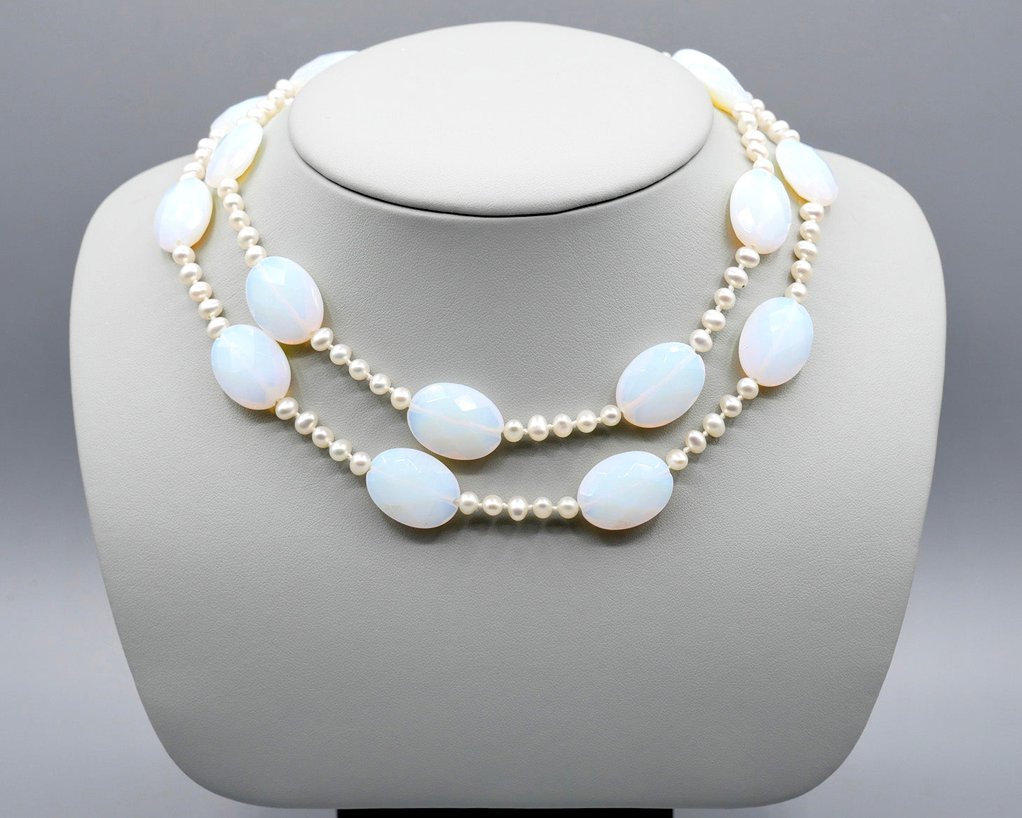 Fresh Water Pearl/Chalcedony Necklace