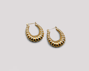Graduated Scalloped Hoops