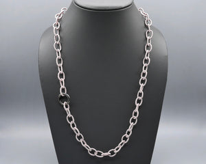 Silk Link Necklace - Non-Metallic, Pastel Plum