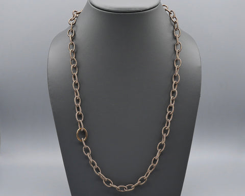 Silk Link Necklace - Metallic Espresso