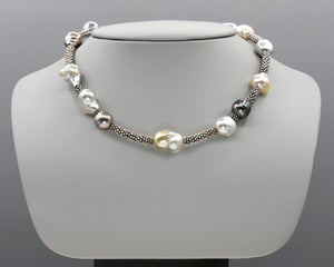 Asymmetrical South Sea Baroque Pearl Necklace
