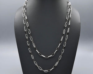Two-Tone Black/White Link Necklace