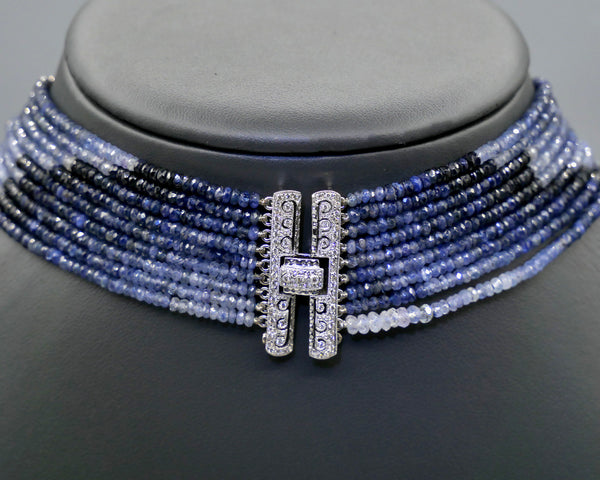 Rainbow Blue Sapphire Bib
