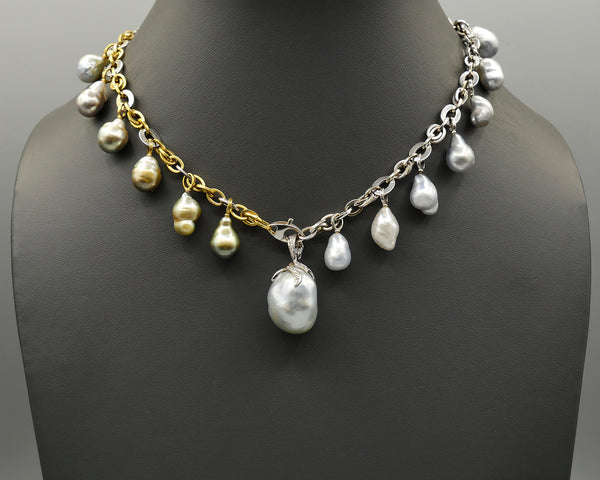 Dangling Baroque South Sea Pearl Necklace