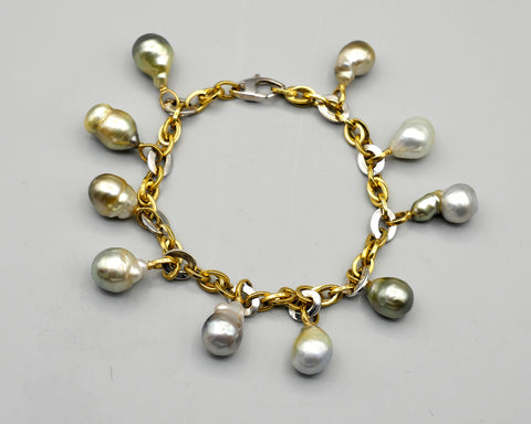 Dangling Baroque South Sea Pearl Bracelet