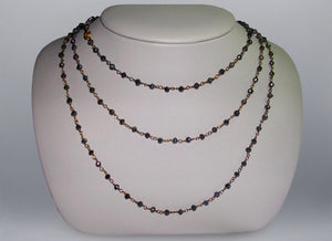 Black Spinel Triple Tier Necklace