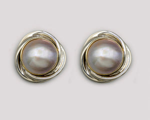 Love Knot Mabe Pearl Earrings