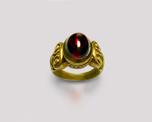 Garnet Cabochon Ring