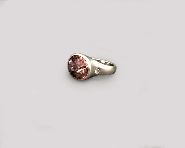 Rosewood Tourmaline Sculptured Ring