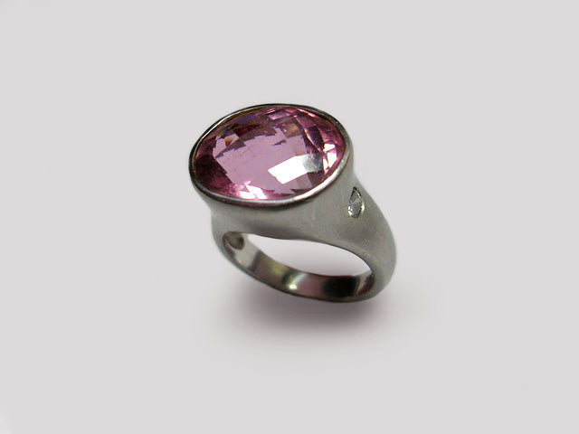 Rosewood Tourmaline Sculptured Ring