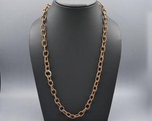 Silk Link Necklace - Non-Metallic Cafe au lait