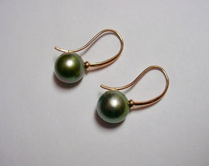 Rose Gold Sculptured Drops With South Sea Pearls