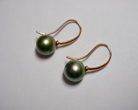 Rose Gold Sculptured Drops With South Sea Pearls